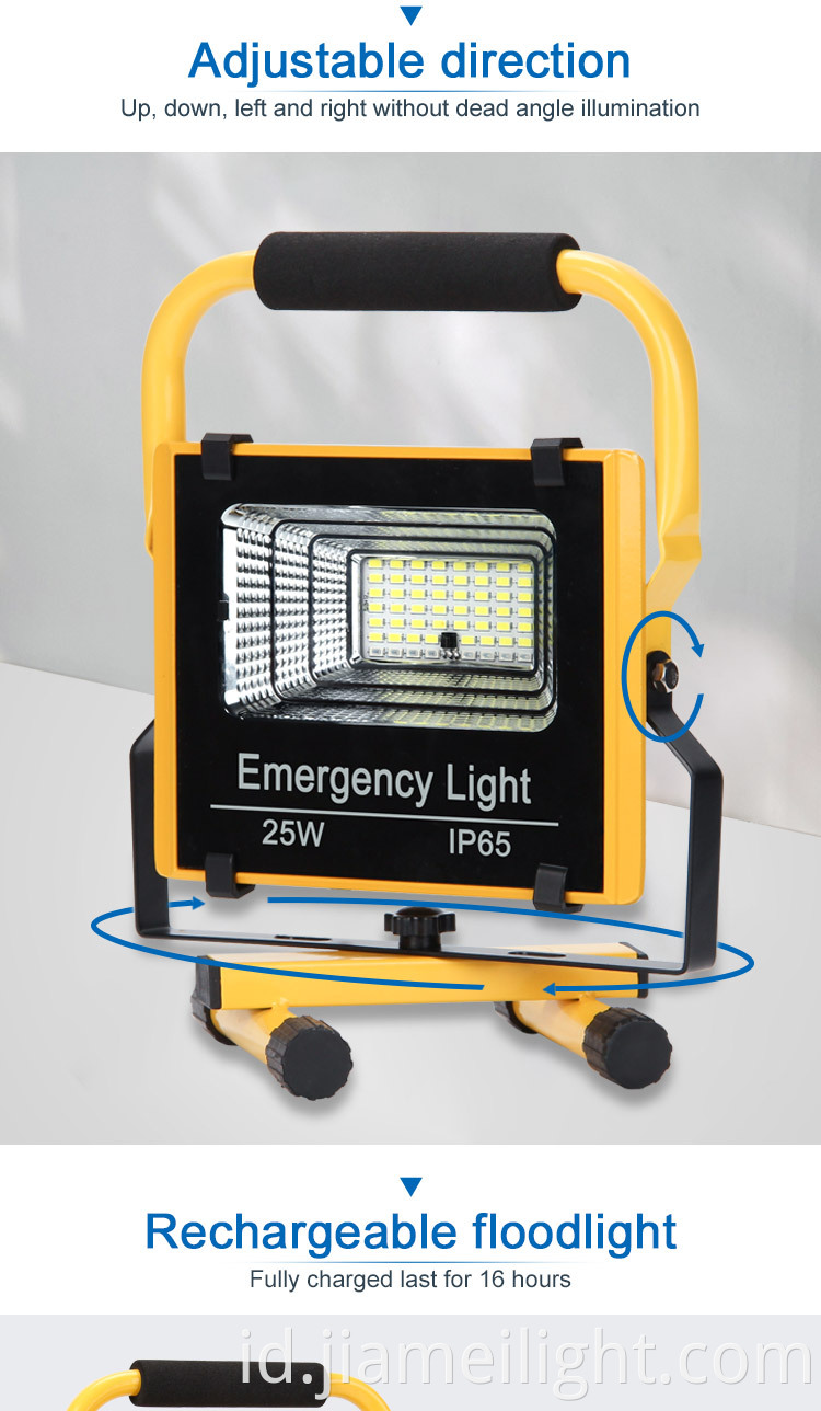 Faner BSCI ISO LED Lampu Banjir Portabel Lampu LED 100W Luminarias LED Rechargeable